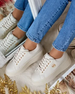 Royalfashion Damskie buty sportowe na platformie Kivensa