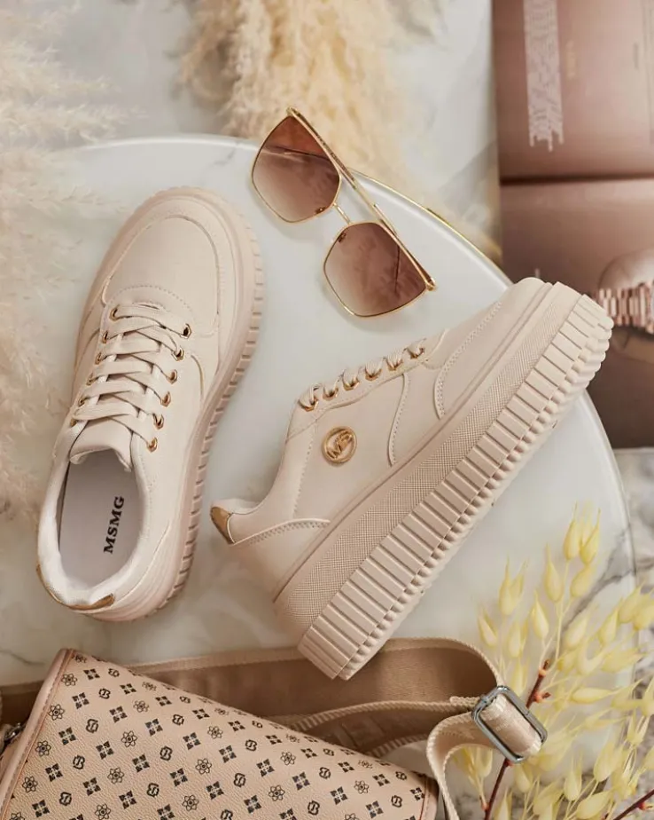 Royalfashion Damskie buty sportowe na platformie Loroppe