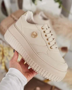 Royalfashion Damskie buty sportowe na platformie Loroppe