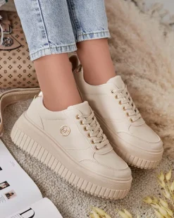 Royalfashion Damskie buty sportowe na platformie Loroppe