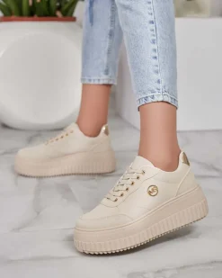 Royalfashion Damskie buty sportowe na platformie Loroppe