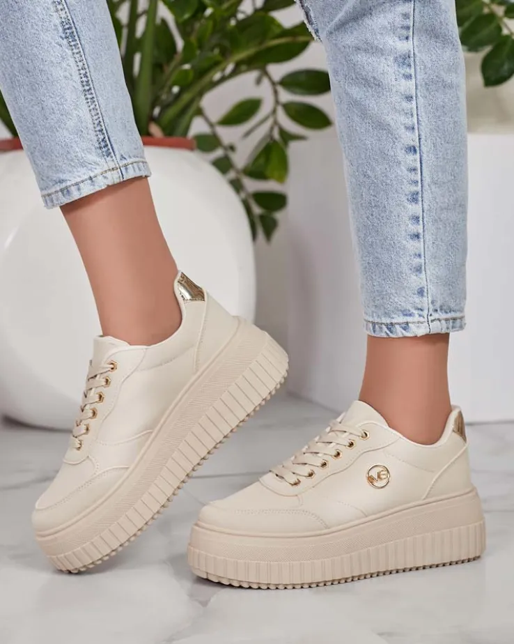 Royalfashion Damskie buty sportowe na platformie Loroppe