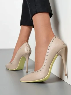 Royalfashion Damskie czółenka na szpilce z dżetami Koscalle