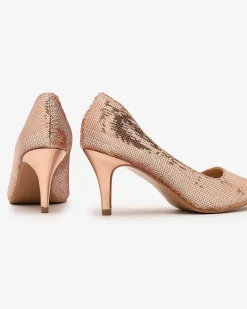 Royalfashion Damskie czółenka z cekinami Arretoe