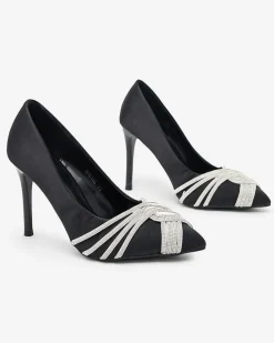 Royalfashion Damskie czółenka z cyrkoniami Cabricca