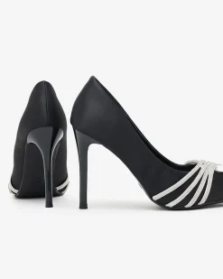 Royalfashion Damskie czółenka z cyrkoniami Cabricca