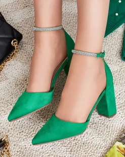 Royalfashion Damskie czółenka z cyrkoniami Britica