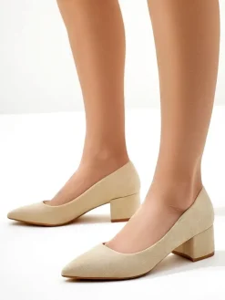 Royalfashion Damskie czółenka na niskim obcasie Bosanna