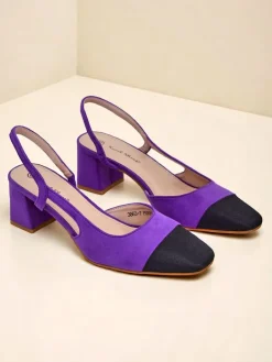 Royalfashion Damskie czółenka na niskim obcasie z ozdobnym noskiem Eleganzo