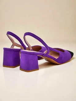 Royalfashion Damskie czółenka na niskim obcasie z ozdobnym noskiem Eleganzo