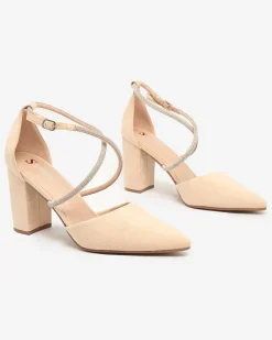 Royalfashion Damskie czółenka z cyrkoniami Briticca