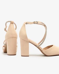 Royalfashion Damskie czółenka z cyrkoniami Briticca