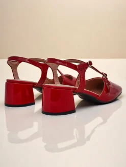 Royalfashion Damskie czółenka na niskim obcasie z ozdobnymi paseczkami Lollita