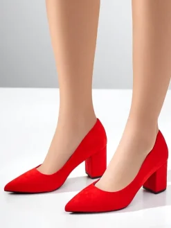 Royalfashion Damskie czółenka eko zamszowe Ugandes