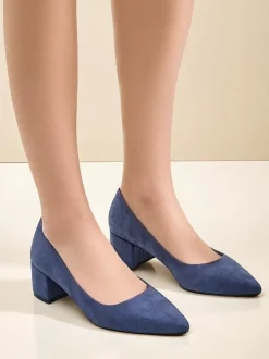 Royalfashion Damskie czółenka na niskim obcasie Bosanna