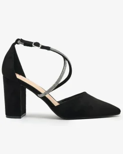 Royalfashion Damskie czółenka z cyrkoniami Briticca