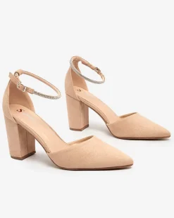 Royalfashion Damskie czółenka z cyrkoniami Britica