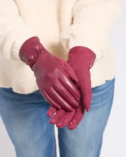 Royalfashion Damskie eko-skórzane rękawiczki