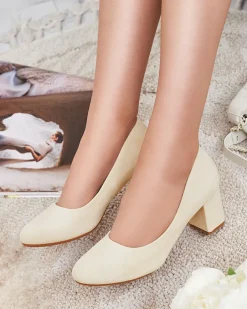 Royalfashion Damskie eko-zamszowe czółenka Semwu