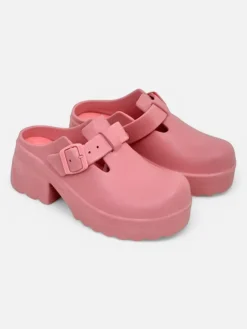 Royalfashion Damskie gumowe klapki na obcasie Voxones