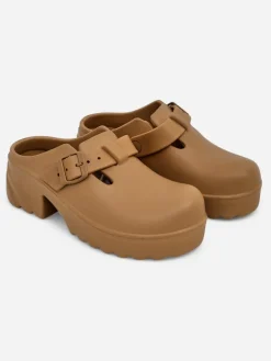 Royalfashion Damskie gumowe klapki na obcasie Voxones