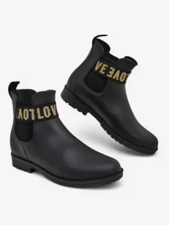 Royalfashion Damskie kalosze matowe z napisem Love Love