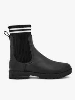 Royalfashion Damskie kalosze z wyższą tkaninową wstawką Scarlesa