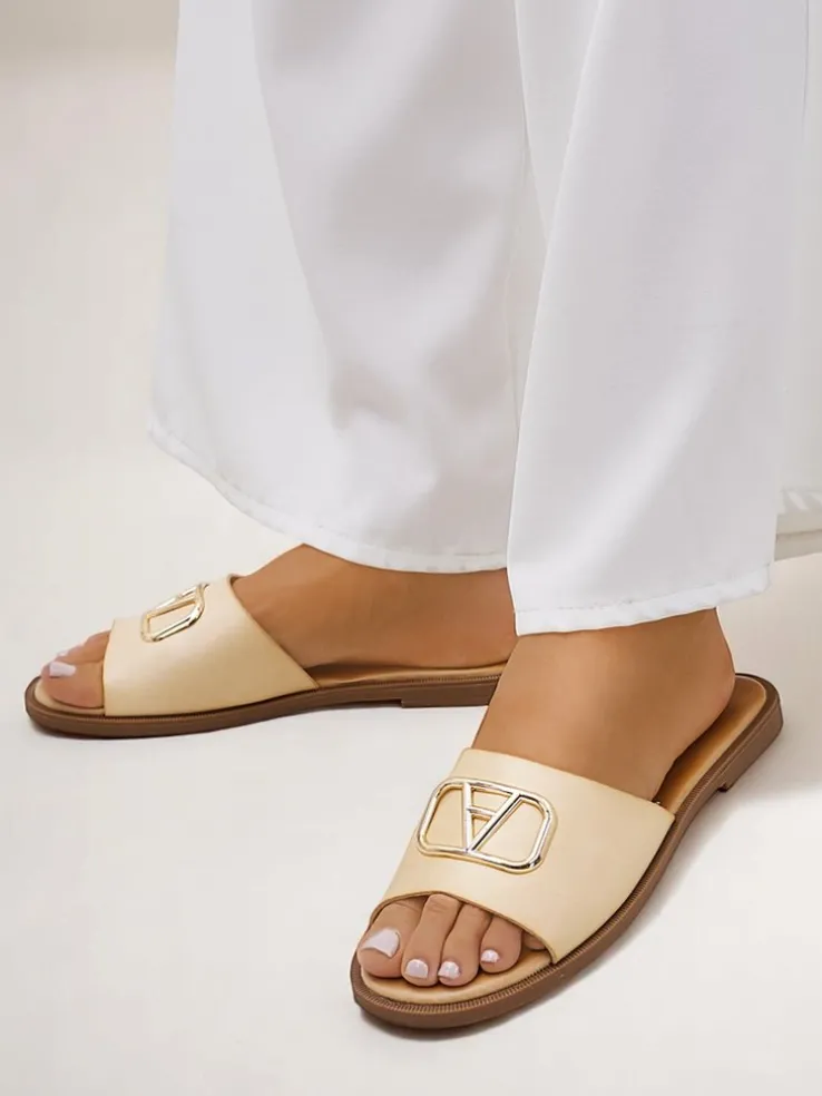 Royalfashion Damskie klapki na płaskiej podeszwie Ohanna