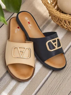 Royalfashion Damskie klapki na płaskiej podeszwie Ohanna