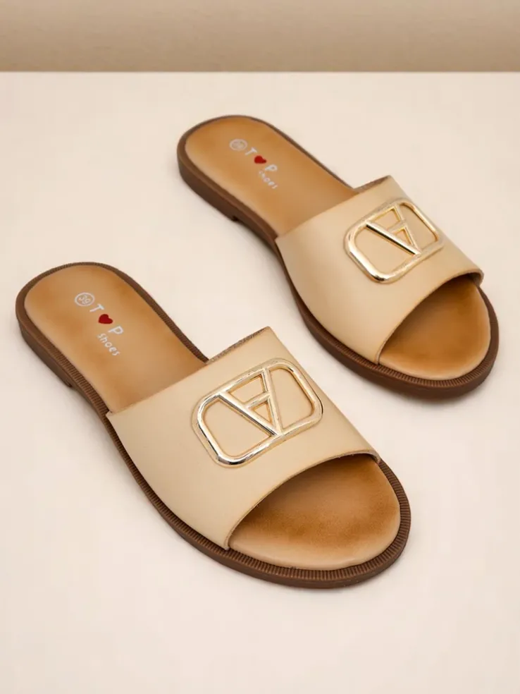 Royalfashion Damskie klapki na płaskiej podeszwie Ohanna