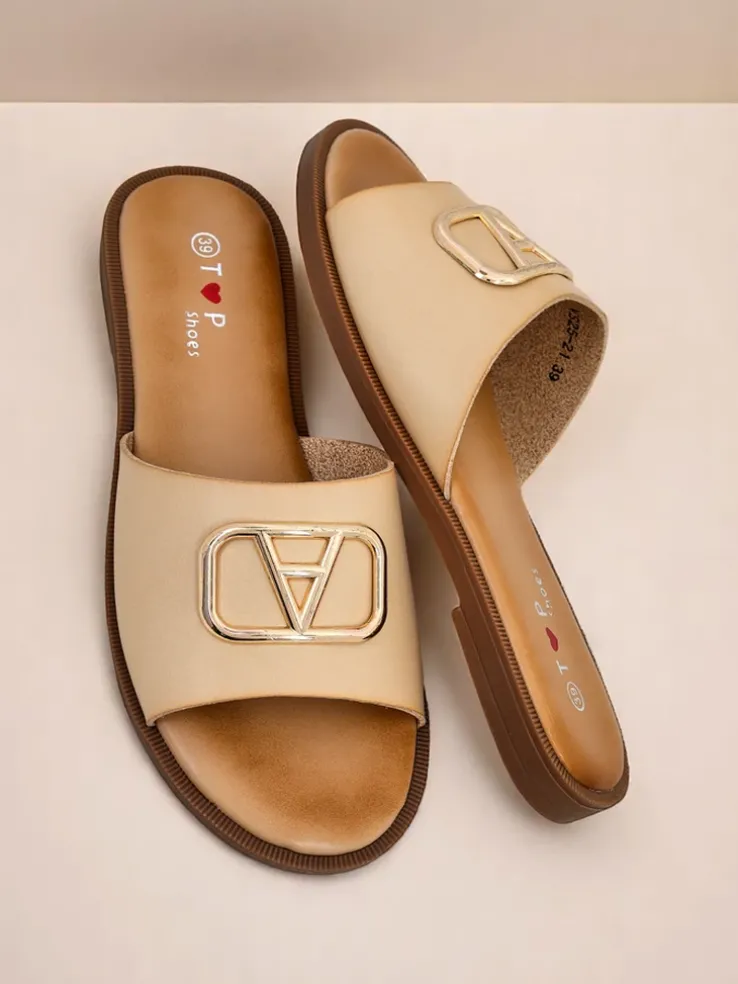 Royalfashion Damskie klapki na płaskiej podeszwie Ohanna