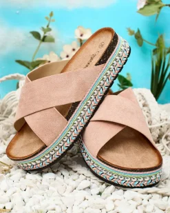 Royalfashion Damskie klapki na płaskiej podeszwie Tomlla