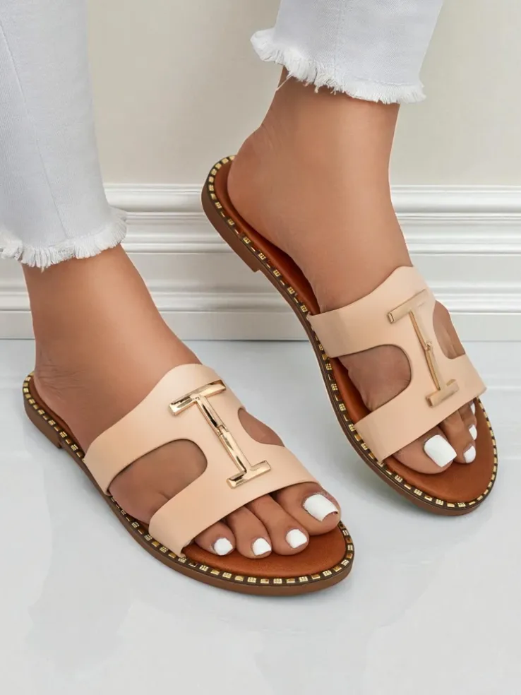 Royalfashion Damskie klapki na płaskiej podeszwie Maya Louise