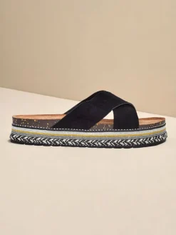 Royalfashion Damskie klapki na płaskiej podeszwie Solea Deco