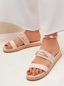 Royalfashion Damskie klapki na płaskiej podeszwie Mamma