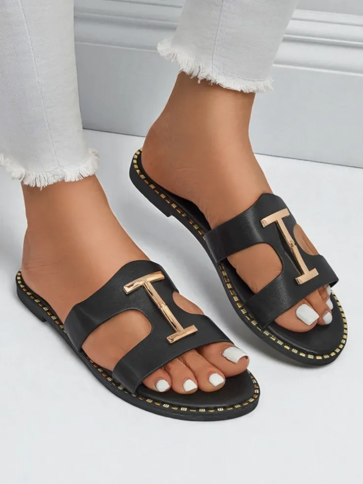 Royalfashion Damskie klapki na płaskiej podeszwie Maya Louise