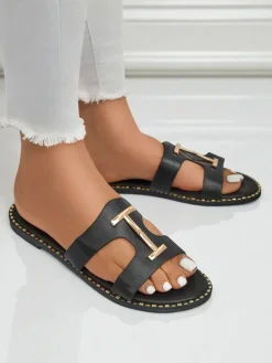 Royalfashion Damskie klapki na płaskiej podeszwie Maya Louise