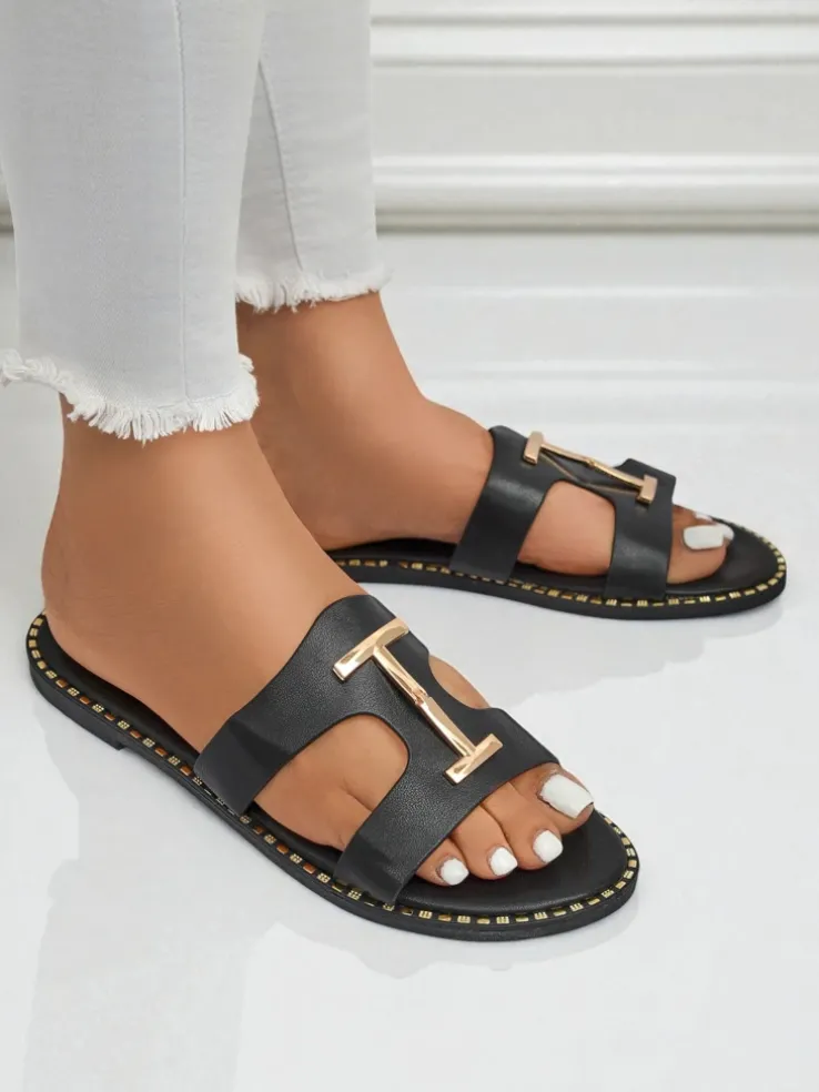 Royalfashion Damskie klapki na płaskiej podeszwie Maya Louise