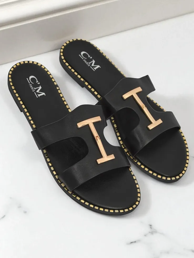 Royalfashion Damskie klapki na płaskiej podeszwie Maya Louise