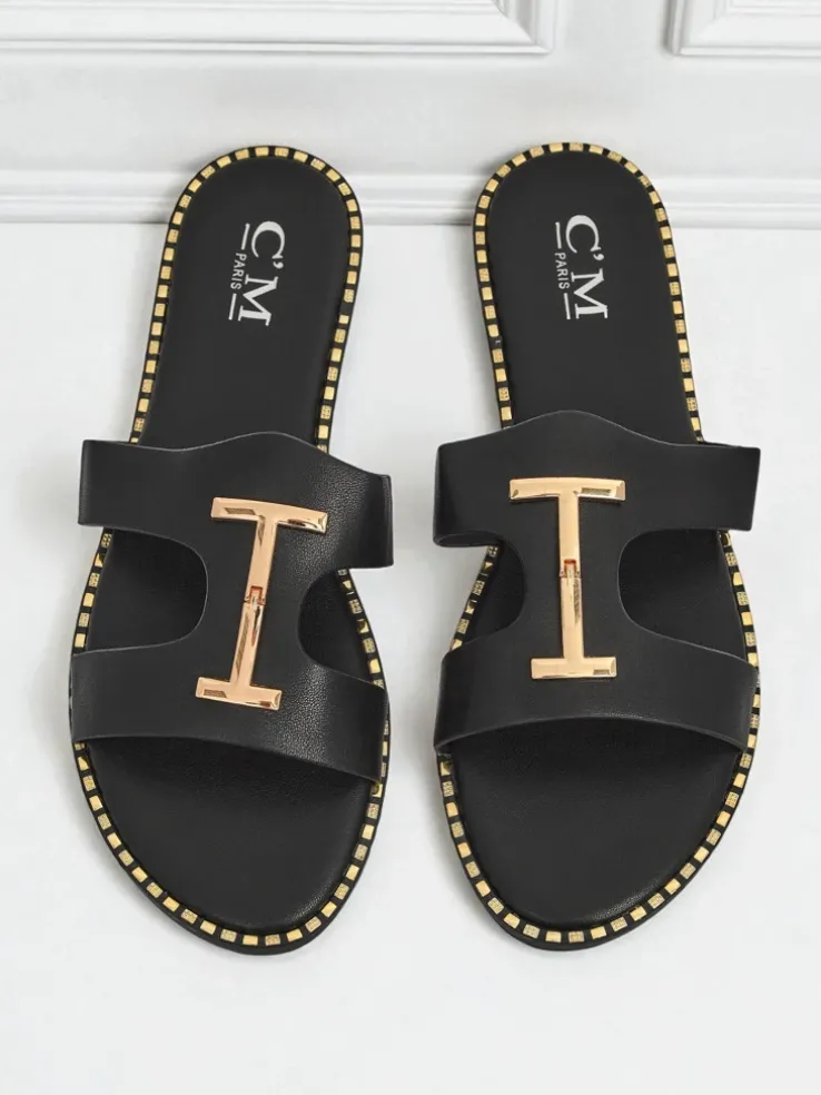 Royalfashion Damskie klapki na płaskiej podeszwie Maya Louise