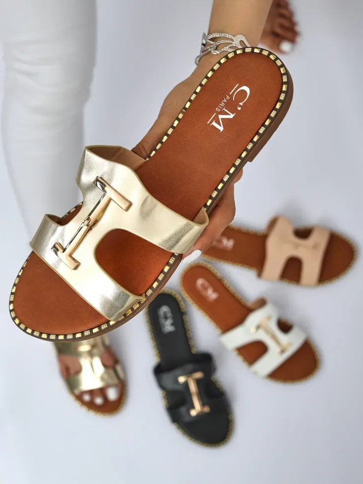 Royalfashion Damskie klapki na płaskiej podeszwie Maya Louise