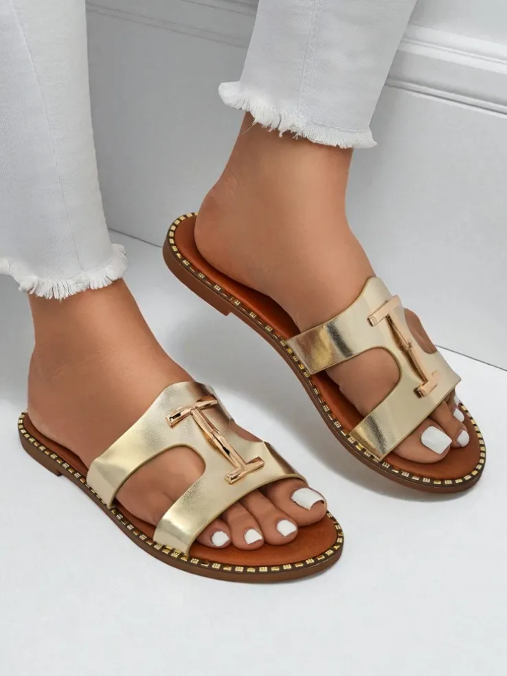 Royalfashion Damskie klapki na płaskiej podeszwie Maya Louise