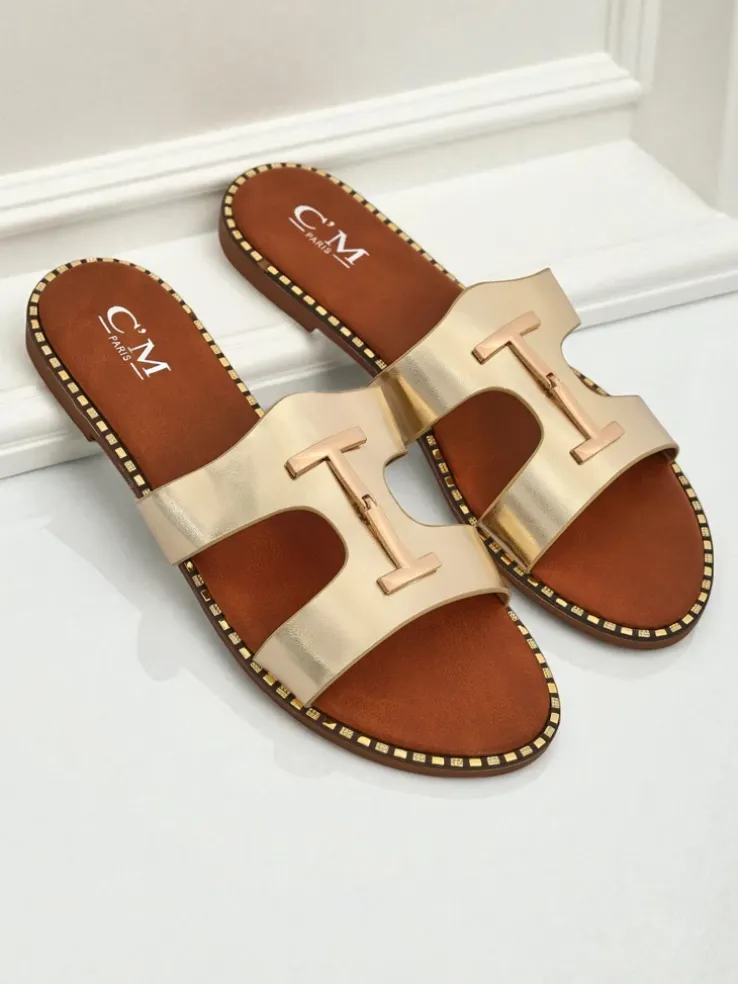 Royalfashion Damskie klapki na płaskiej podeszwie Maya Louise