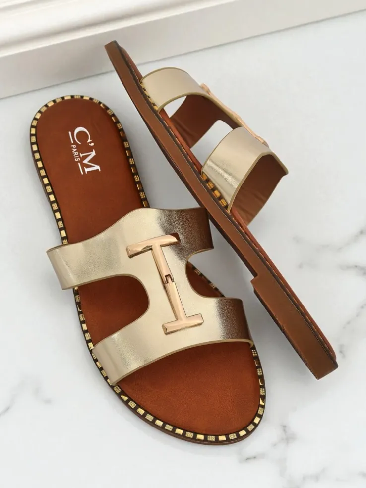 Royalfashion Damskie klapki na płaskiej podeszwie Maya Louise