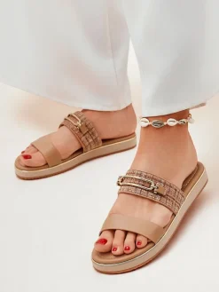 Royalfashion Damskie klapki na płaskiej podeszwie Mamma