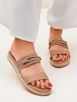 Royalfashion Damskie klapki na płaskiej podeszwie Mamma