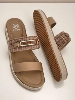 Royalfashion Damskie klapki na płaskiej podeszwie Mamma