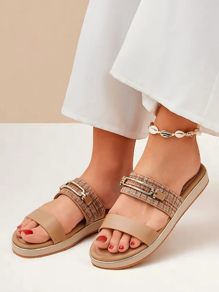 Royalfashion Damskie klapki na płaskiej podeszwie Mamma