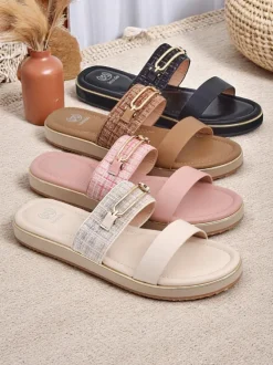 Royalfashion Damskie klapki na płaskiej podeszwie Mamma