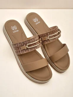 Royalfashion Damskie klapki na płaskiej podeszwie Mamma